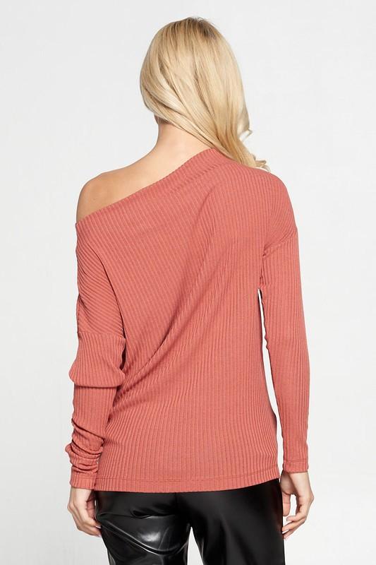 Sienna Rib Knit Off the Shoulder Top