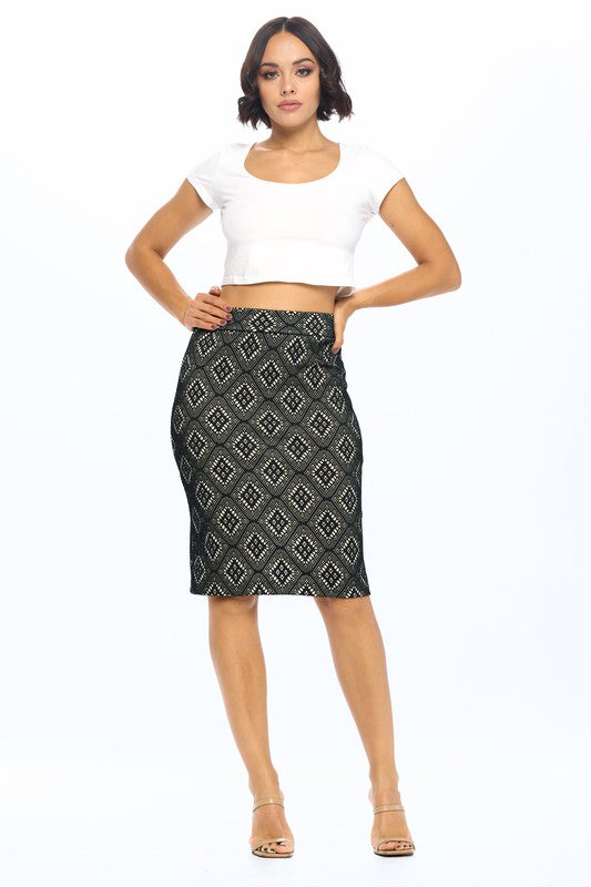 Print Midi Skirt