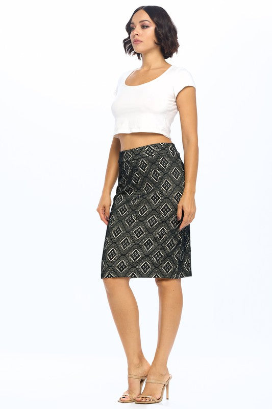 Print Midi Skirt