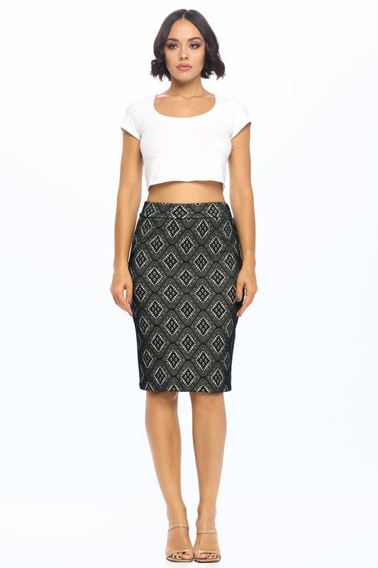 Print Midi Skirt