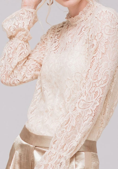 Women's Lace Turtle Neck Top