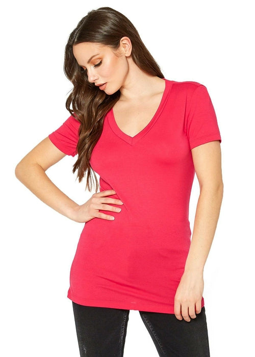 V-neck Short Sleeve Basic Tee