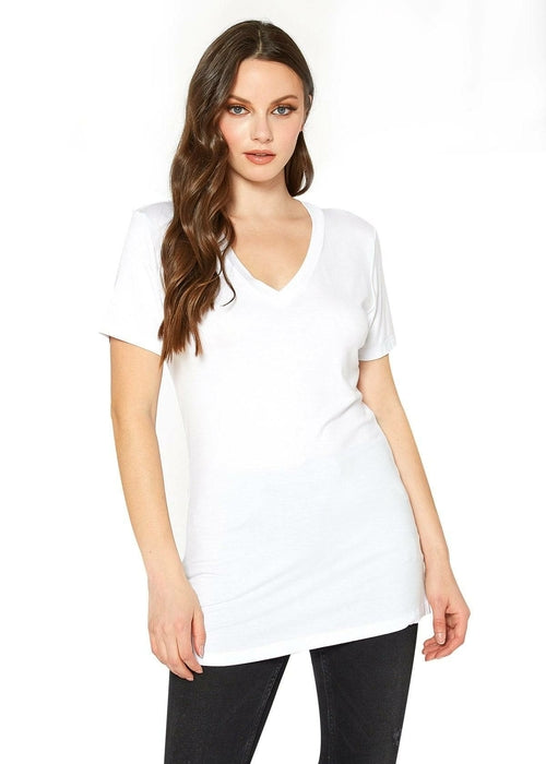 V-neck Short Sleeve Basic Tee