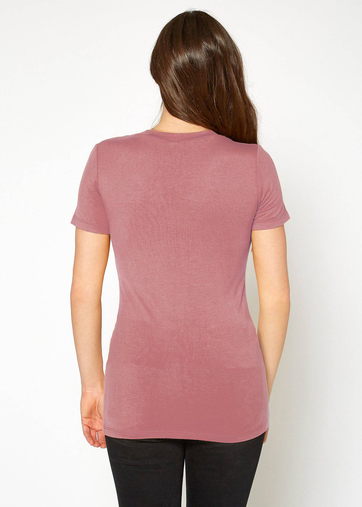 V-neck Short Sleeve Basic Tee