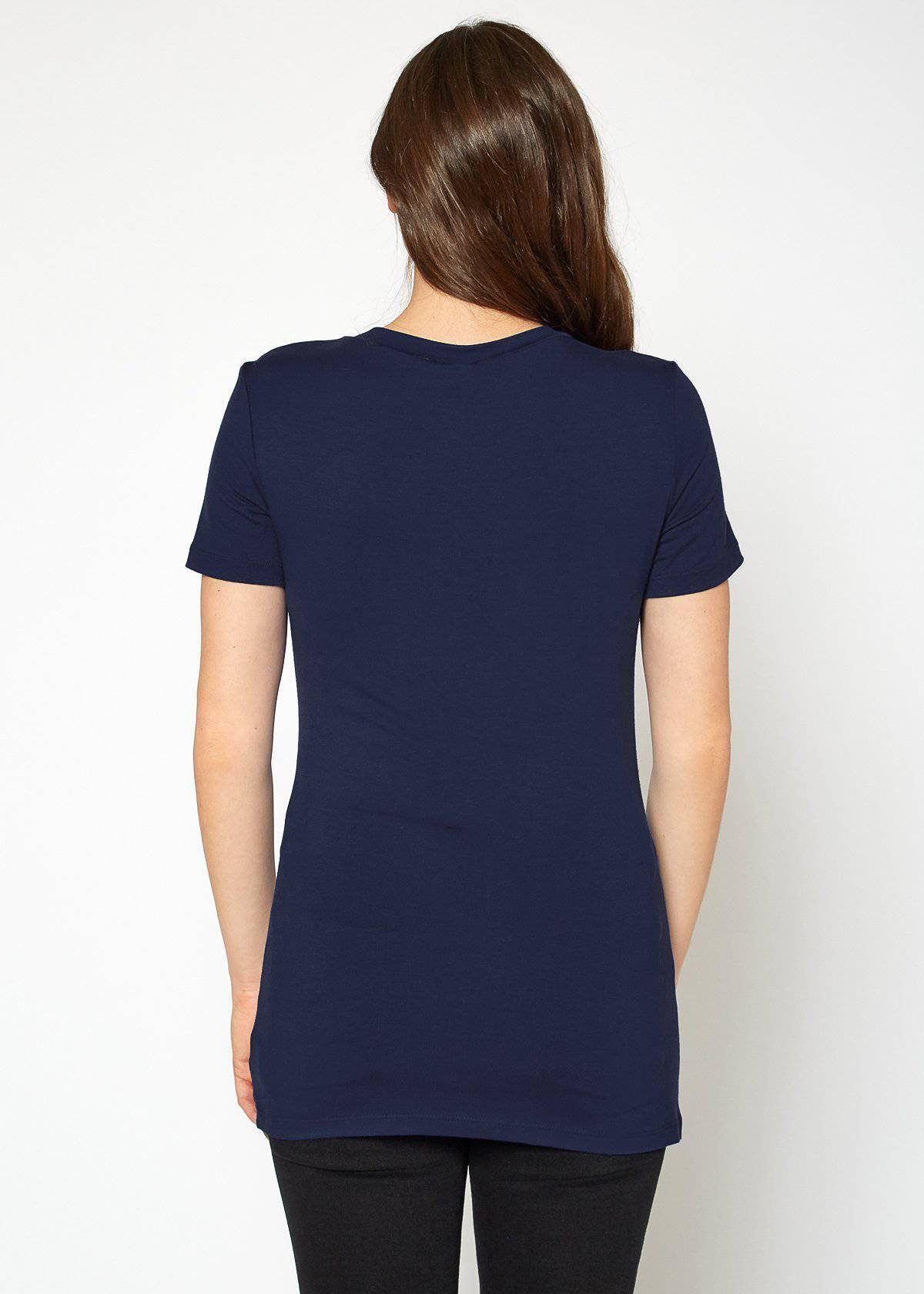 V-neck Short Sleeve Basic Tee