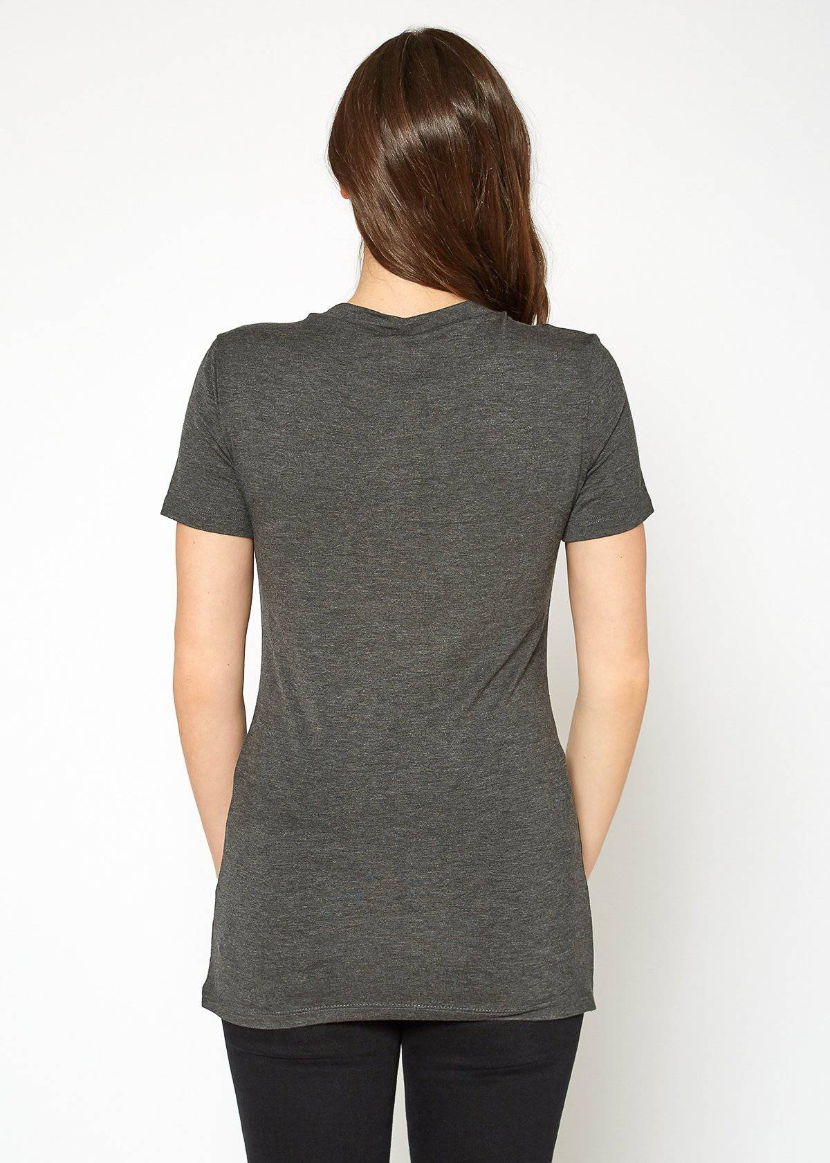 V-neck Short Sleeve Basic Tee