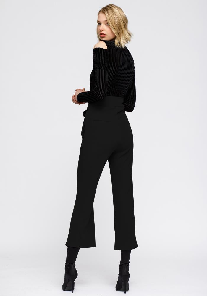 Women's High Waist Front Slit Trouser