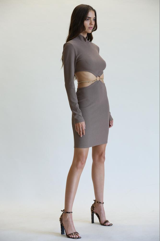 Pam - Cutout Waist With O Ring Dress