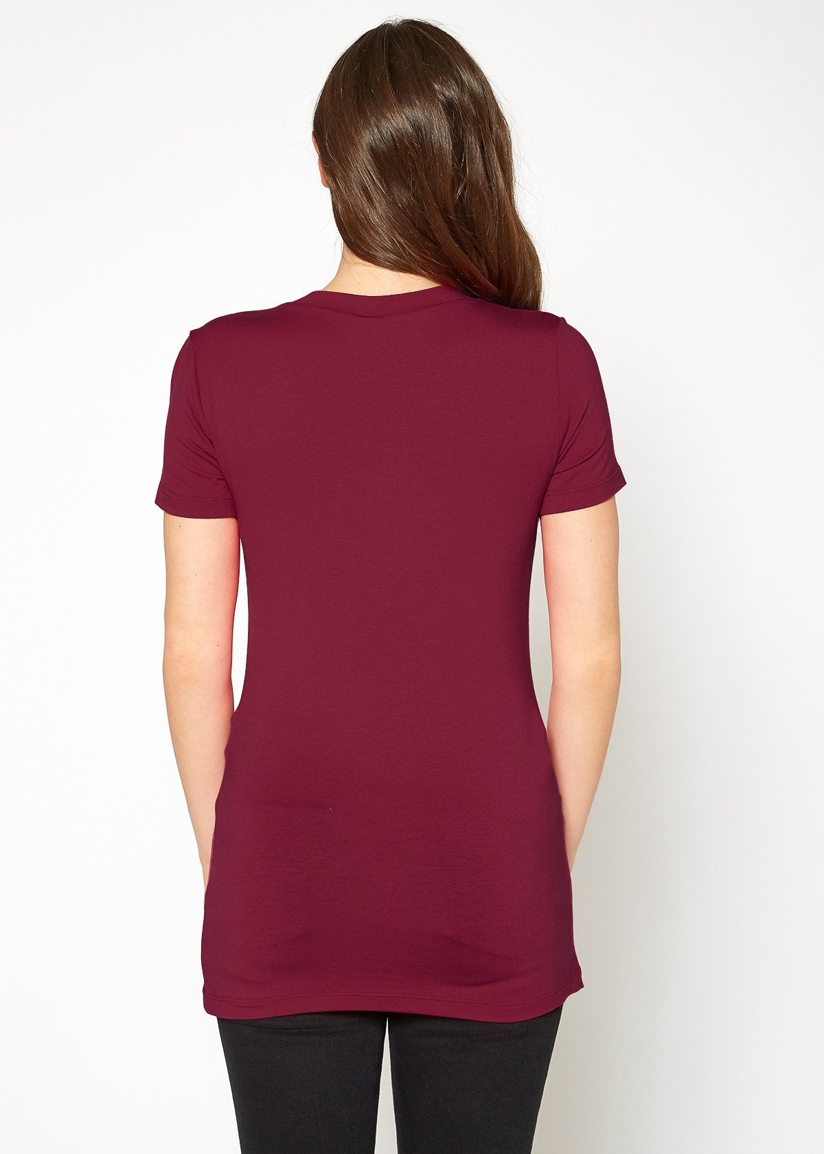 V-neck Short Sleeve Basic Tee