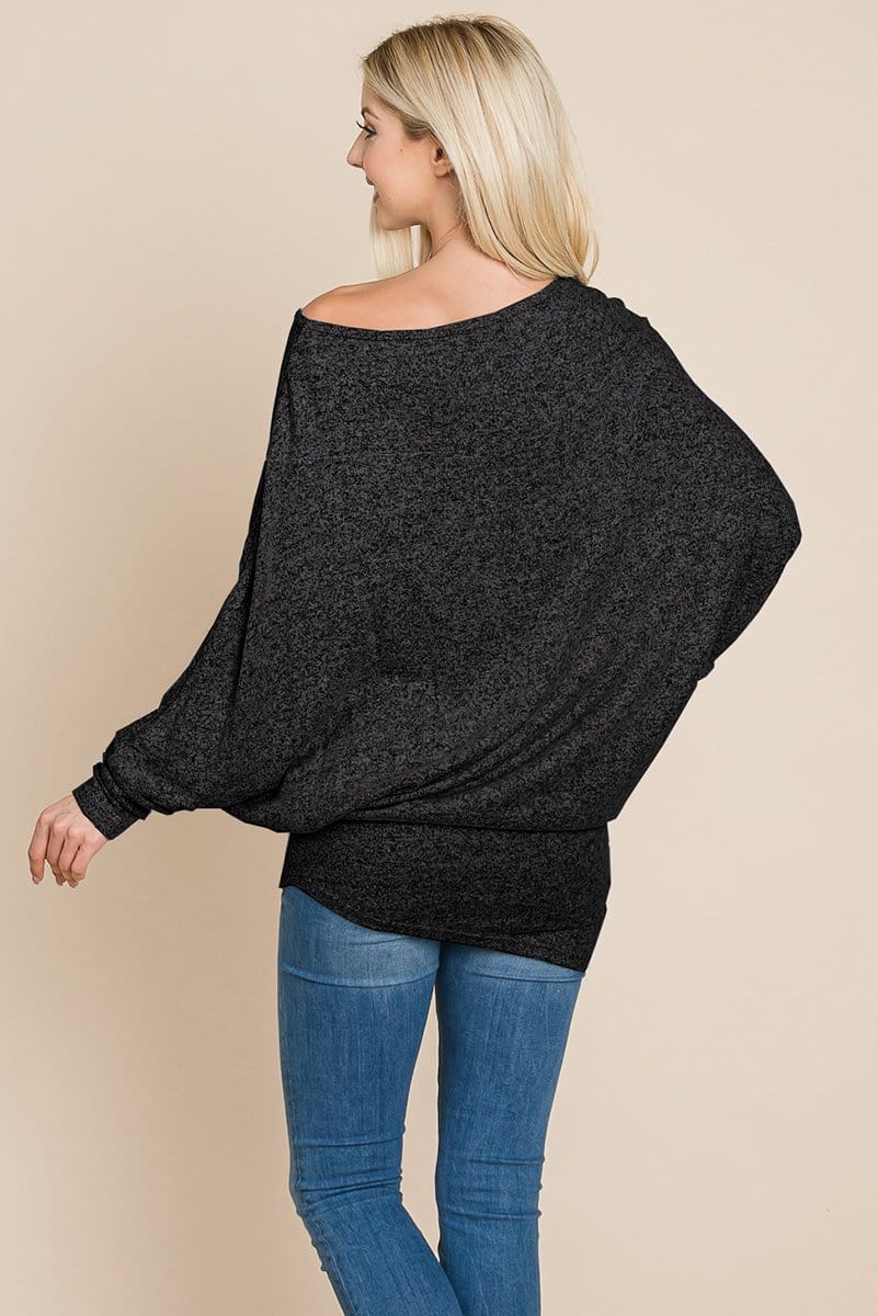 Casual Pullover Dolman Sleeve Knit Top