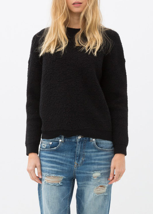 Rag Wool Knit Crew Neck Sweater