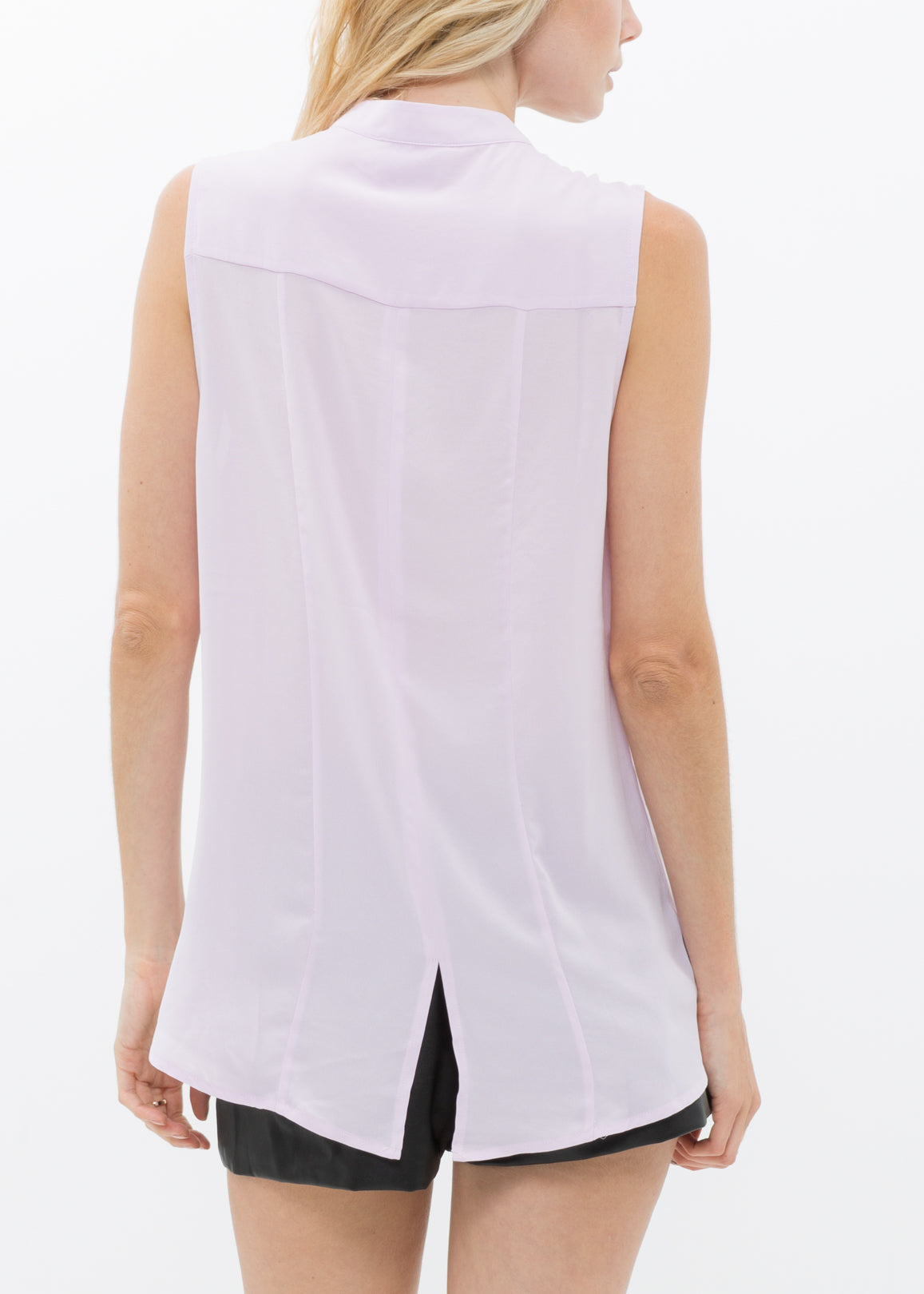 Women's Stand Collar Sleeveless Blouse