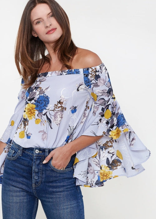 Women's Bell Sleeve Off The Shoulder Top