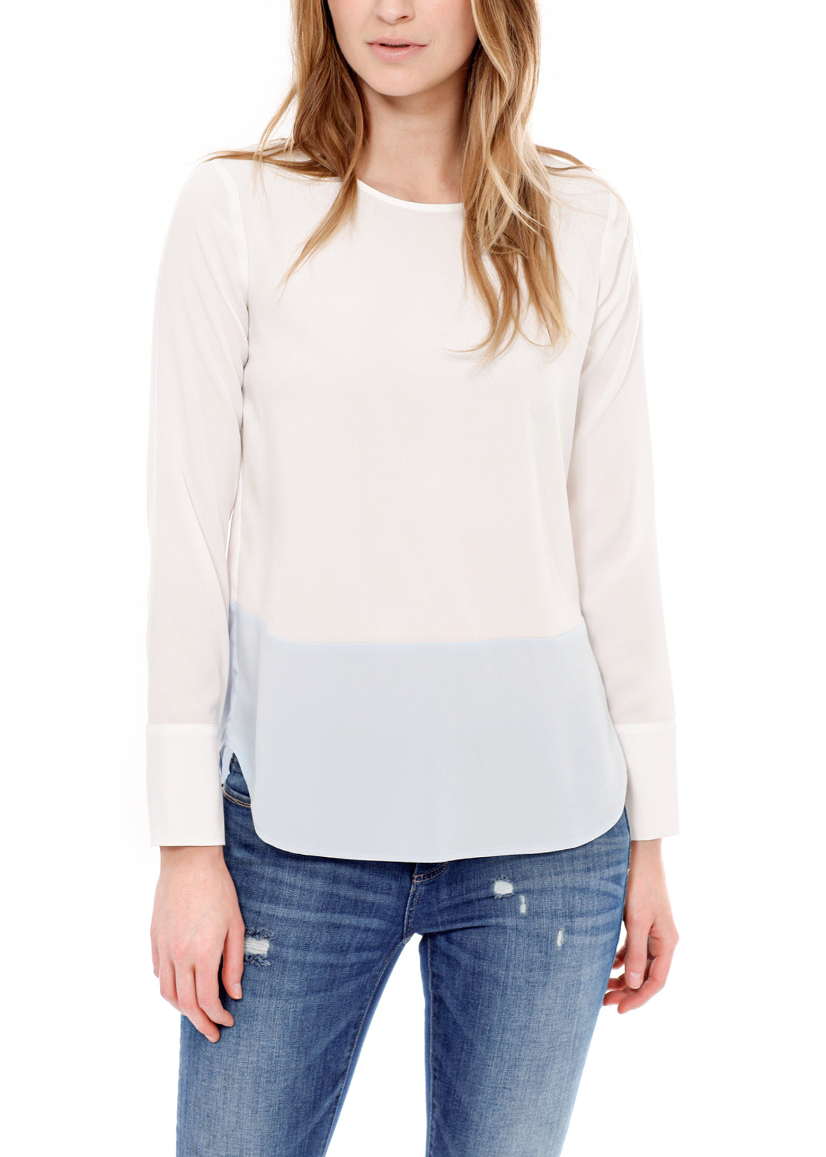 Women's Back Button Closure Top In Ivory