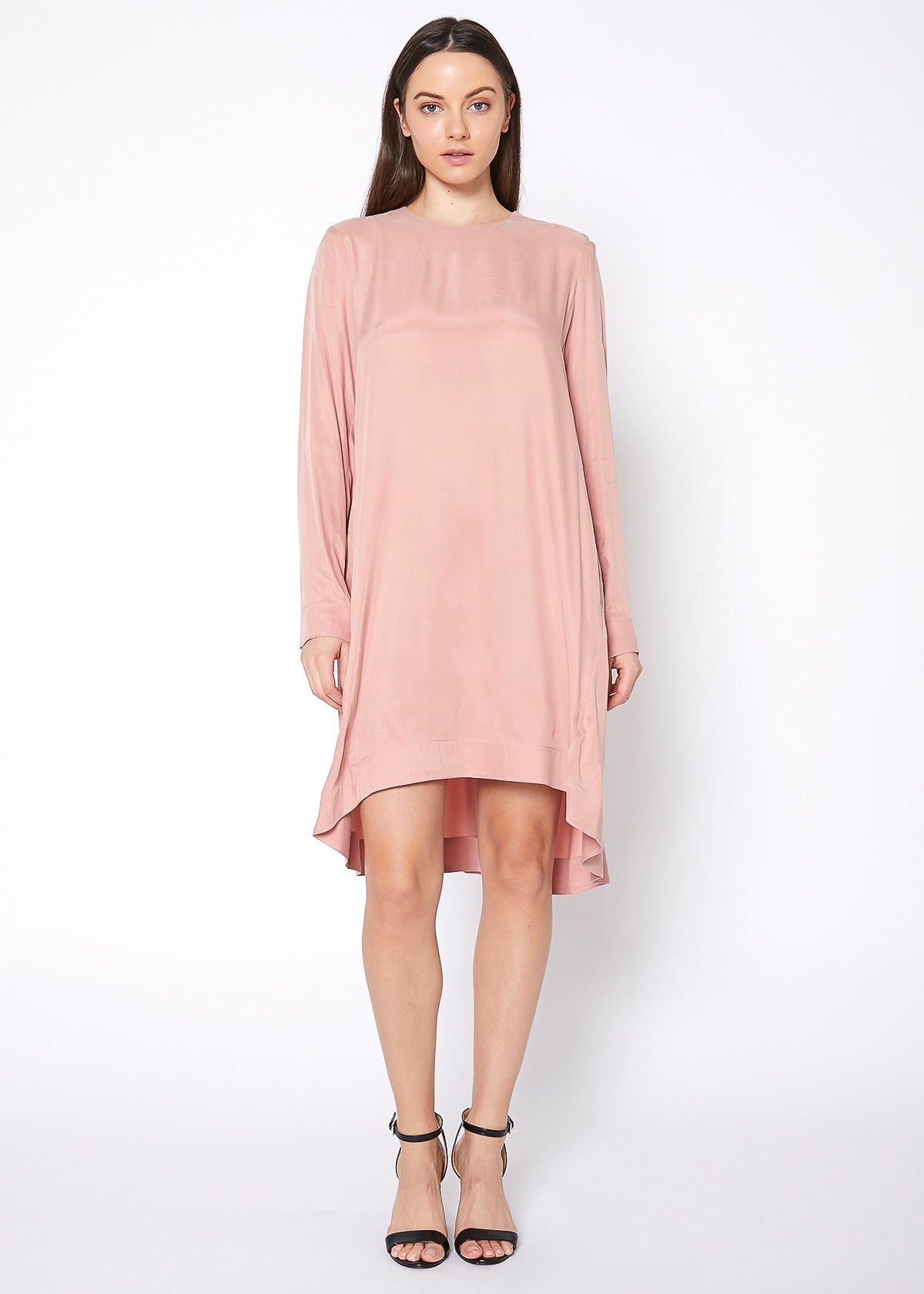 Women's Basic Long Sleeve Crew Neck Dress