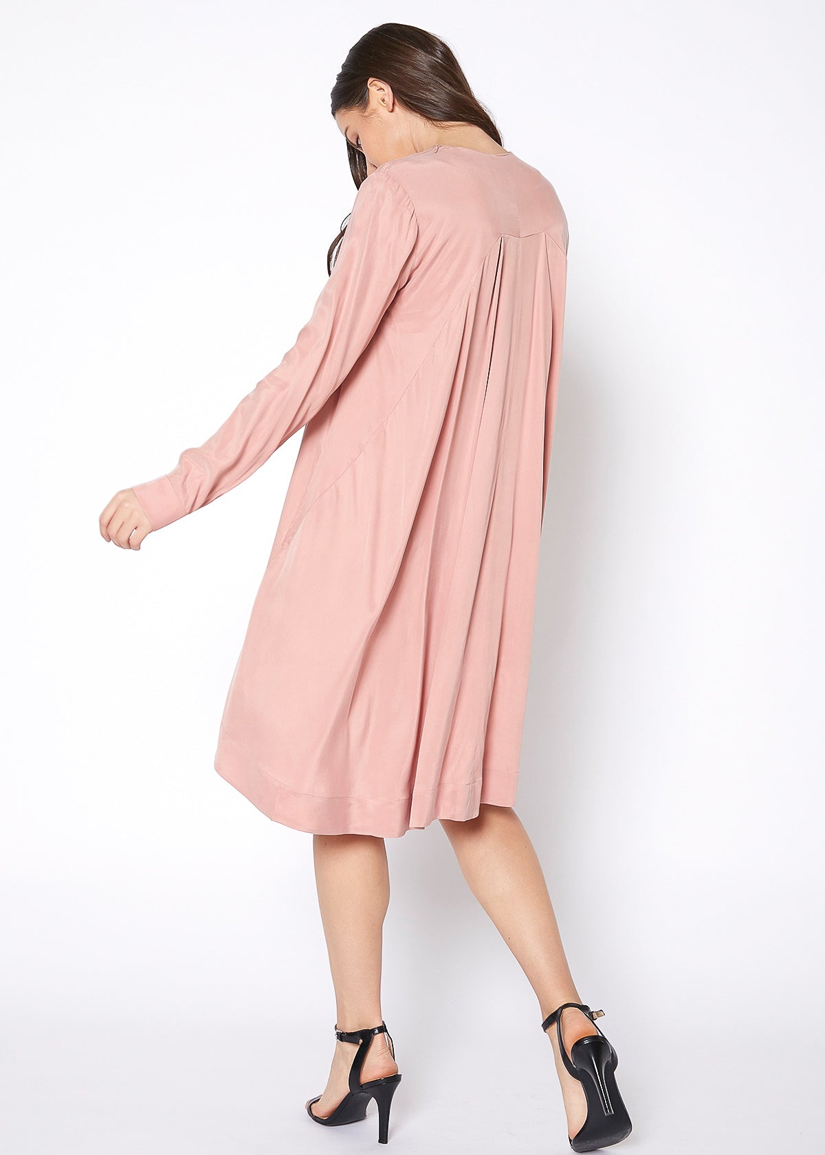 Women's Basic Long Sleeve Crew Neck Dress