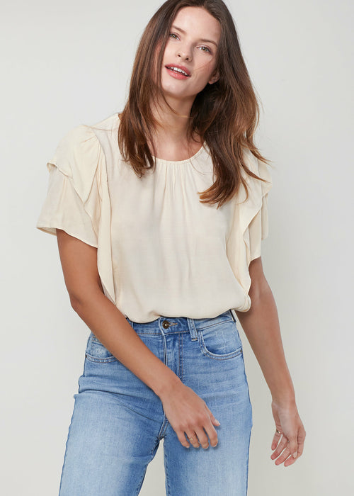 Women's Soft Flutter Sleeve Tshirt