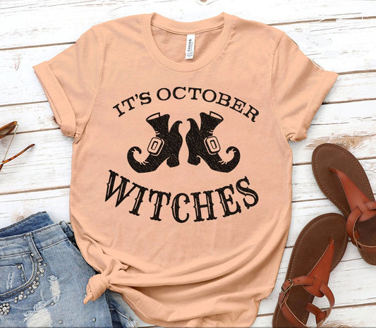 Its October Witches Halloween T-shirt