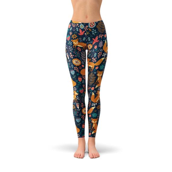 Womens Fox in the Meadows Leggings